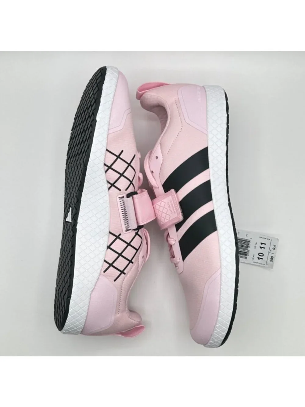 Men's Adidas The Total 2 Weightlifting Shoes Clear Pink Core Black Sz10 JP9869